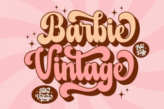 Barbie Vintage Font for Retro Design Projects