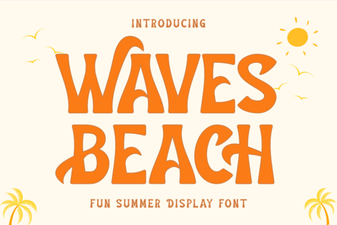 Waves Beach Font for Creative Coastal Designs
