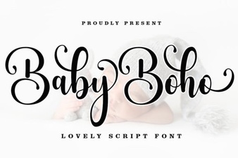 Baby Boho Font for Creative Baby Name Designs